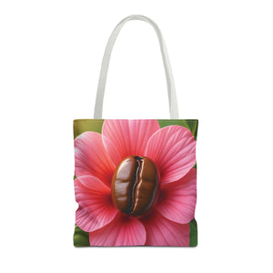 Coffee Bean Flower Tote Bag — Pink Coffee Art