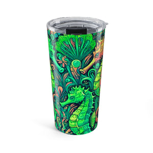 20oz Tumbler — Seahorse Trio Insulated Travel Cup, Lime