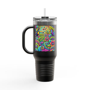 Insulated Travel Mug, 40oz / Rainforest Music - Perfect for Outdoor Adventures