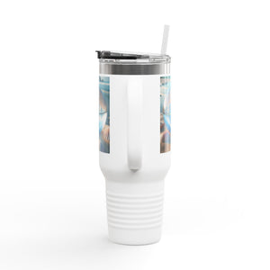 Insulated Travel Mug, 40oz / Beach Illusion Ball - Perfect for Outdoor Adventures