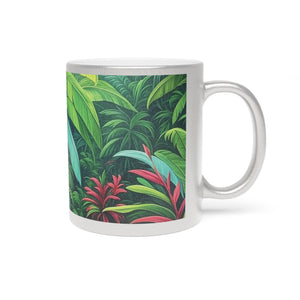 Tropical Metallic Mug, Gold or Silver - Rainforest Sleeping Spot