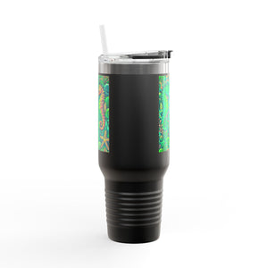Seahorses Lime Insulated Travel Mug - 40oz - Perfect for Outdoor Adventures