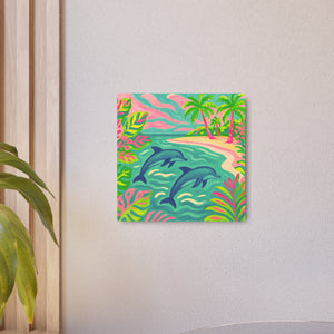 Metal Art Sign/Wall Decor — Jumping Dolphins