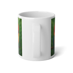 Jumbo Mug, 20oz, Rainforest Baby Parrot | Tropical Coffee Cup