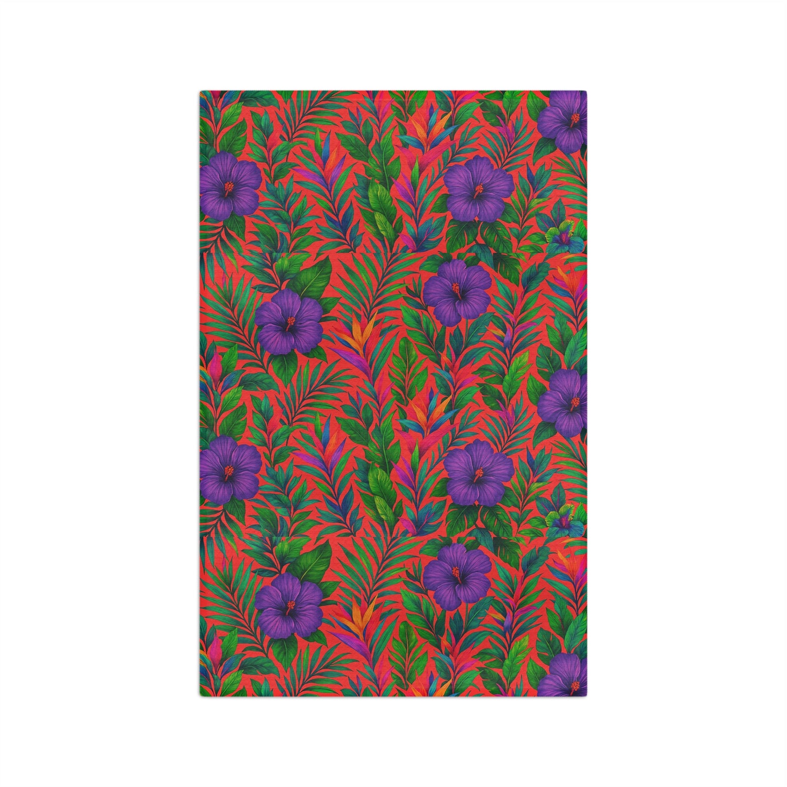Microfiber Coffee/Tea Towel – Rainforest Purple Blooms