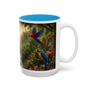 Tropical Waterfall Mug – Lush Jungle Scenic Accent Coffee Cup (11oz/15oz)