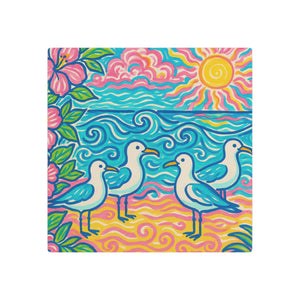 Metal Art Sign/Wall Decor ~ Seagulls on the Beach