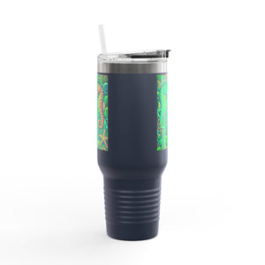 Seahorses Lime Insulated Travel Mug - 40oz - Perfect for Outdoor Adventures