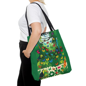 Tote Bag ~ Jungle Parrots & Butterflies