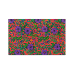 Microfiber Coffee/Tea Towel – Rainforest Purple Blooms