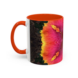 Colorful Mugs (11oz, 15oz), Hibiscus Kaleidoscope #1