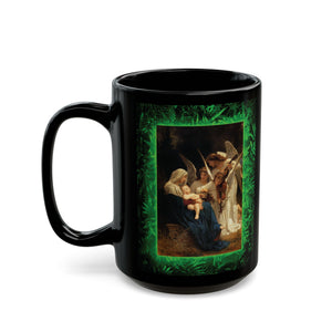 Black Coffee Mug, Religious - Song of the Angels, Tropical Glow