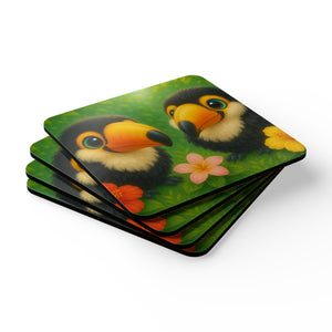 Coaster Set/4- Baby Toucans