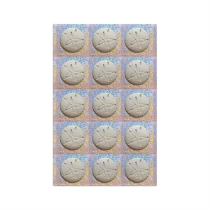 Microfiber Coffee/Tea Towel — Coastal Disco Sand Dollar