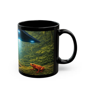 Black Coffee Mug - UFO & Sloth