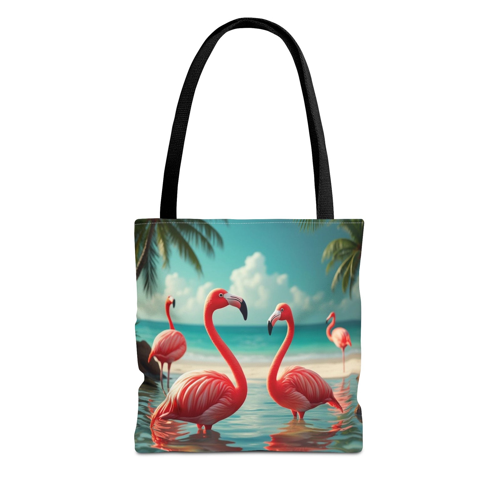Flamingo Morning Dip Tote Bag — 3 Sizes