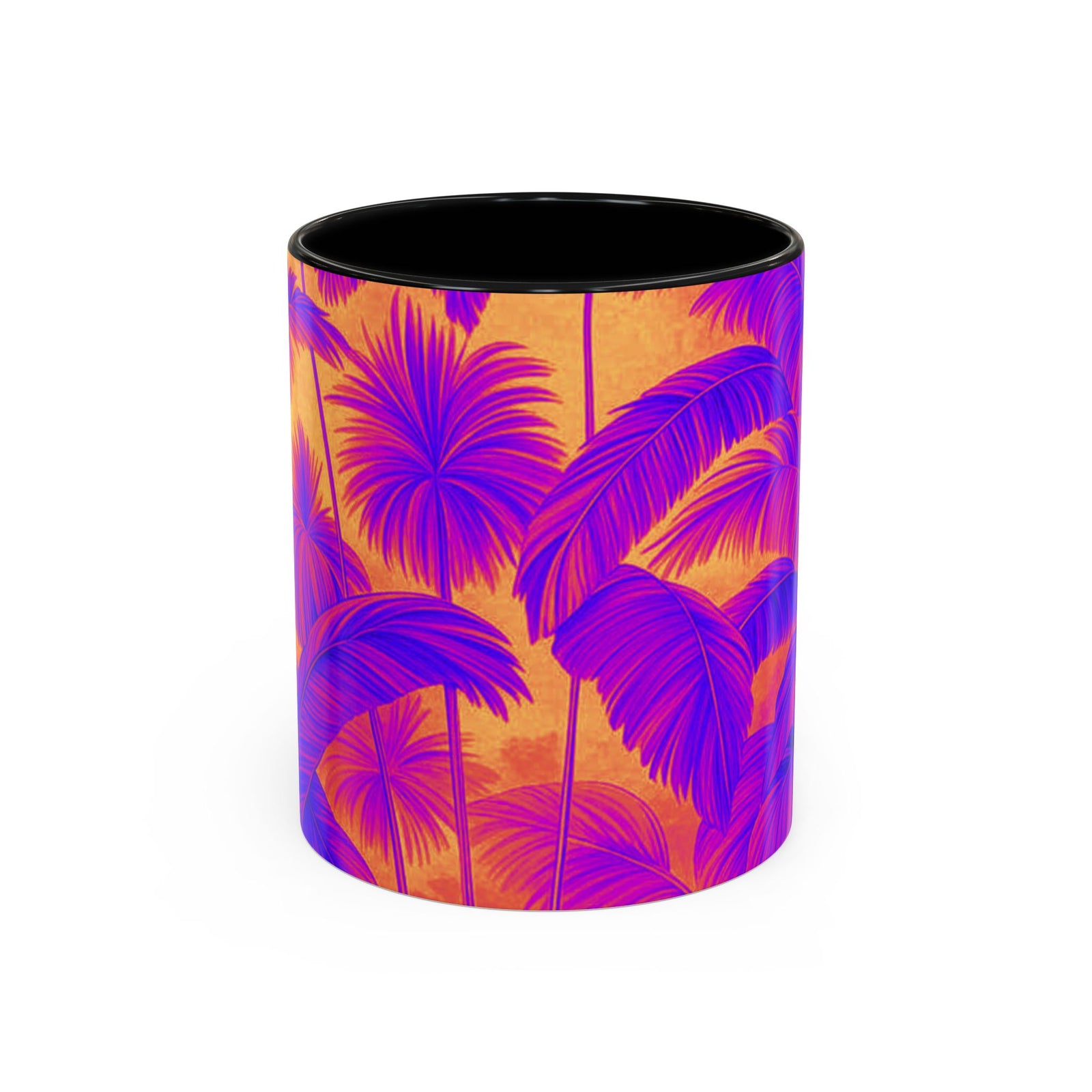 Accent Coffee Mug (11, 15oz), Palm Serenity, Pop / Various Colors