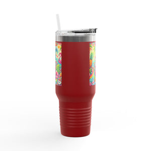Flamingo Funday Insulated Travel Mug - 40oz - Perfect for Outdoor Adventures
