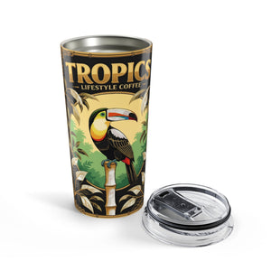 20oz. Tumbler — Tropics Lifestyle Coffee Toucan Poster Travel Cup