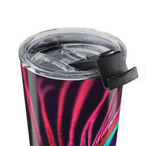 20oz Tumbler ~ Red Peacock Feather Insulated Travel Cup