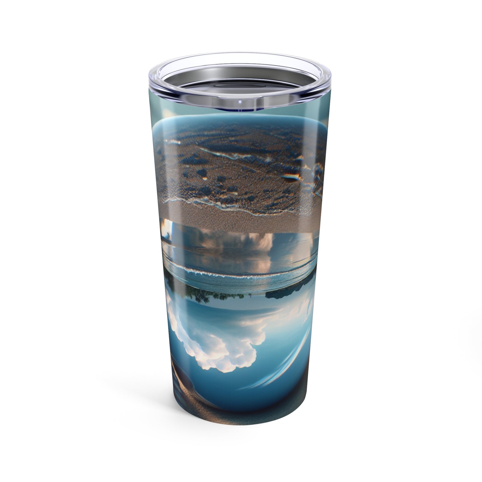 20oz Tropical Glossy Tumbler / Beach illusion Ball