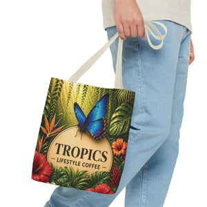 Rainforest Butterfly Coffee Brand Tote Bag - 3 Sizes