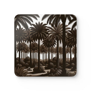 Coaster Set/4 - Woodcut Palm Grove