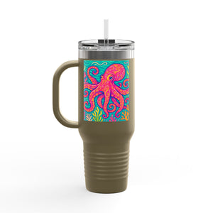 Insulated Travel Mug, 40oz / Kraken Joe, Red - Perfect for Outdoor Adventures