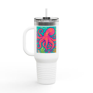 Insulated Travel Mug, 40oz / Kraken Joe, Red - Perfect for Outdoor Adventures