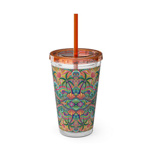 Tropical Tumbler with Straw | 16 oz: Kaleido Bay