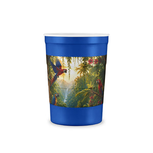Tropical Rainforest Parrot Steel Cup, 16 oz. — Recyclable Insulated Tumbler