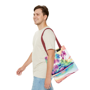 Watercolor Beach Tote Bag - 3 Sizes