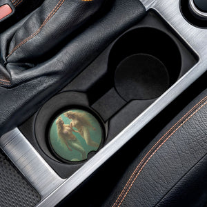 Soapstone Car Coaster - Two Mermaids