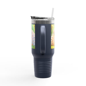 Insulated Travel Mug, 40oz / Baby White Peacock - Perfect for Outdoor Adventures
