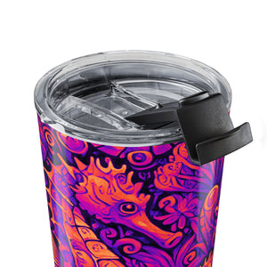 20oz Tumbler — Neon Pop Seahorse Trio Travel Mug
