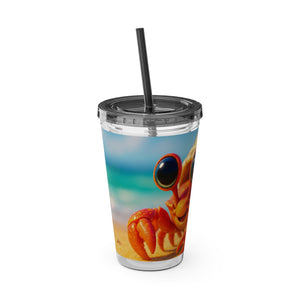 Tropical Tumbler with Straw | 16 oz: Baby Hermit Crab