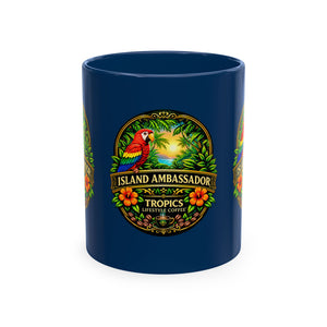 Tropical Parrot Coffee Mug — "Island Ambassador" Ceramic Cup