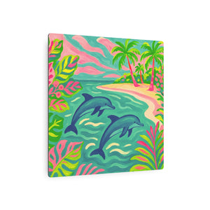 Metal Art Sign/Wall Decor — Jumping Dolphins