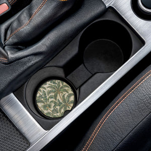 Palm Mosaic Soapstone Car Coaster – Tropical Palm Tree Drink Holder