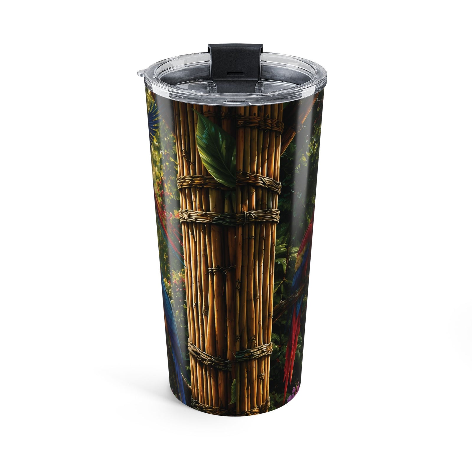 20oz Tropical Jungle Tumbler – Parrot & Waterfall Insulated Travel Cup