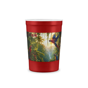 Tropical Rainforest Parrot Steel Cup, 16 oz. — Recyclable Insulated Tumbler