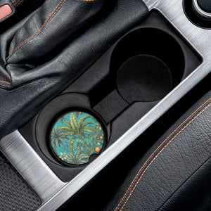 Soapstone Car Coaster - Tropical Fruit, Turquoise