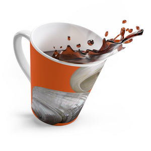 Latte White Mug - Perfect for Coffee Enthusiasts / Lustrous Seashell Trio, Orange