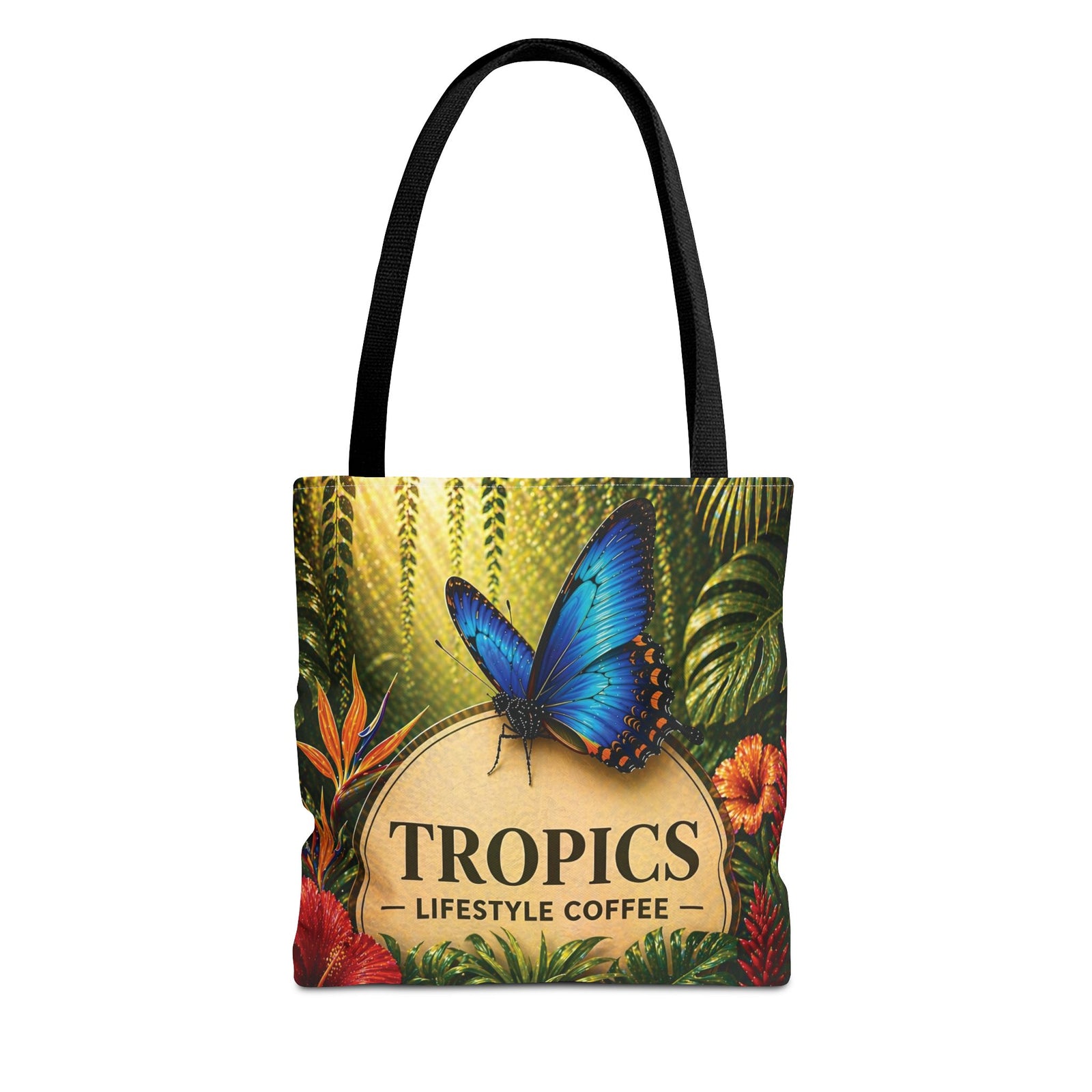 Rainforest Butterfly Coffee Brand Tote Bag - 3 Sizes
