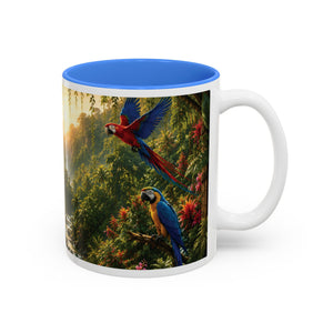 Tropical Waterfall Mug – Lush Jungle Scenic Accent Coffee Cup (11oz/15oz)