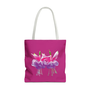 Tropical Real Two Fuchsias/Pink Tote Bag - 3 Sizes