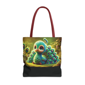 Baby Peacock/Black Trio Tote Bag - 3 Sizes