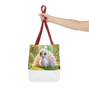 Baby White Peacock/White Trio Tote Bag - 3 Sizes