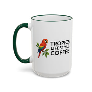 Tropics Lifestyle Coffee Accent Rim Mug (11oz & 15oz)