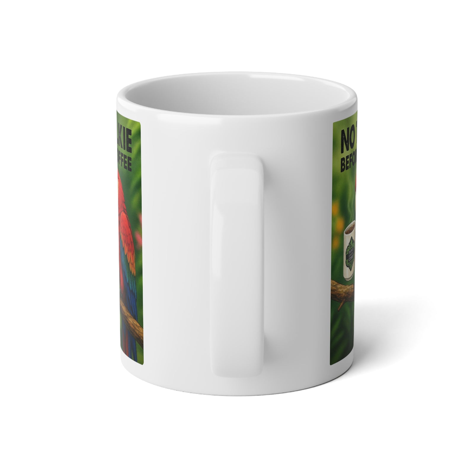 Jumbo Mug, 20oz, No Talkie Before Coffee | Tropical Coffee Cup